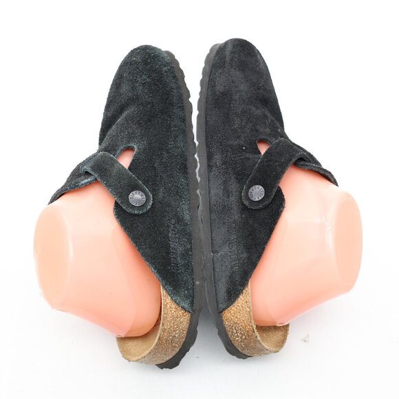 Birkenstock Boston Women's EU 39 US 8 Black Suede Leather Soft Footbed Clog - Picture 6 of 10